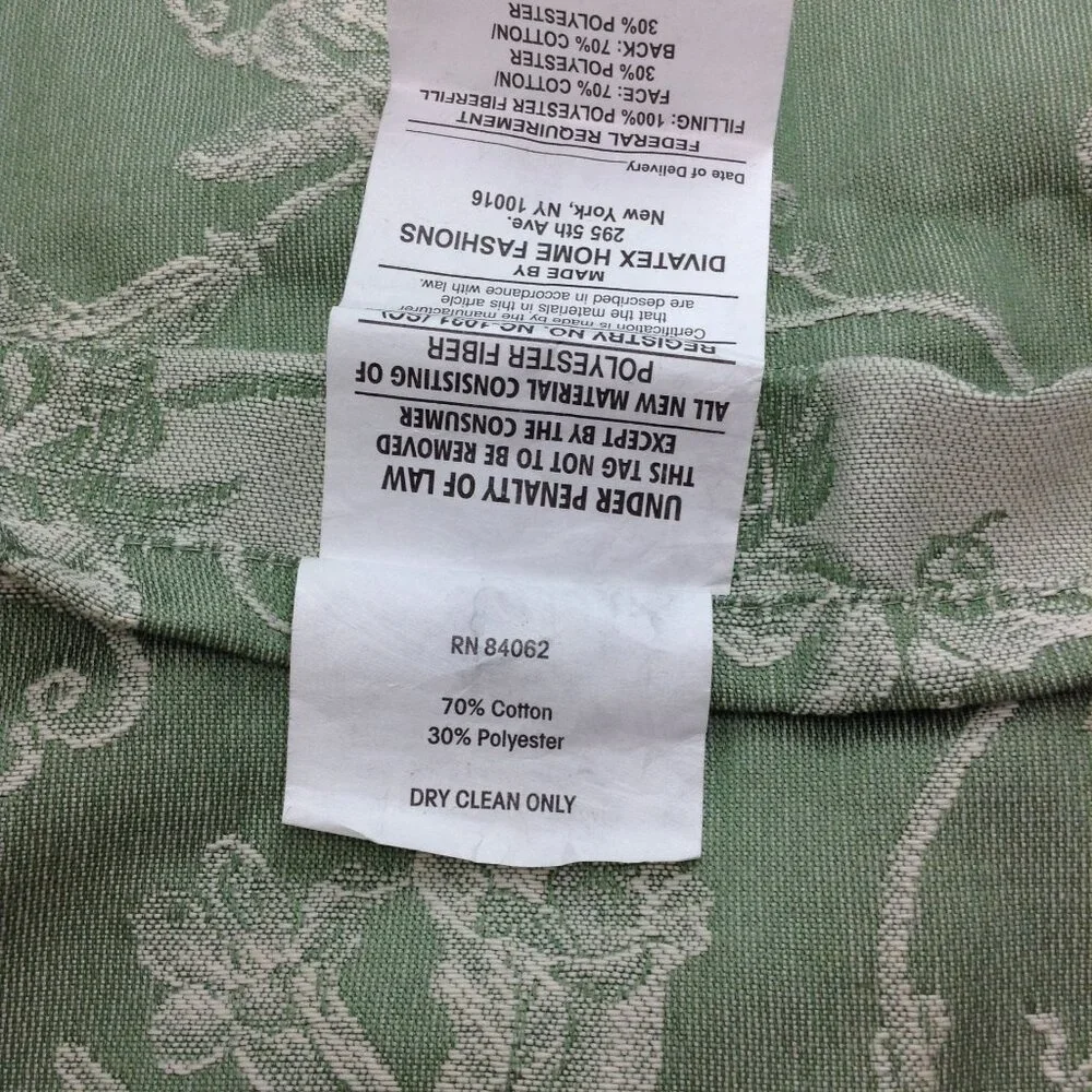 Divatex Home Fashions Standard Pillow Shams Green 29